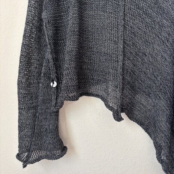 SKIF Lagenlook Artsy Asymmetrical Cut Slouchy Sweater Top - Picture 3 of 11